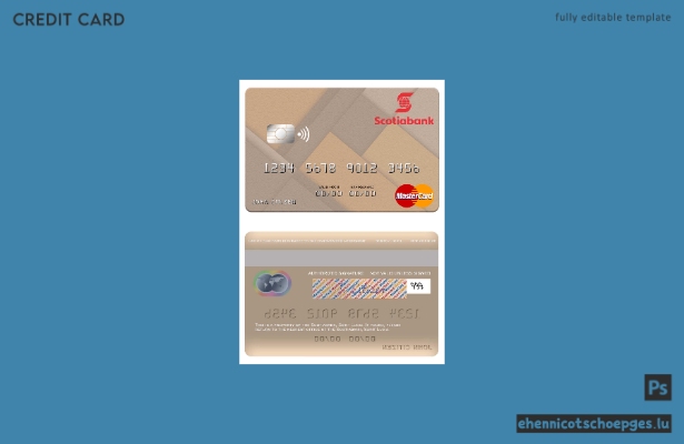 Beispielvorschau der Scotiabank Mastercard von Saint Lucia
